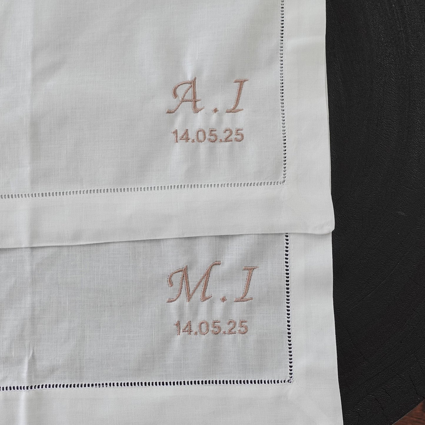 20x20" Monogram Embroidered Wedding Napkin