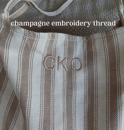 Personalized Striped Tote Bag