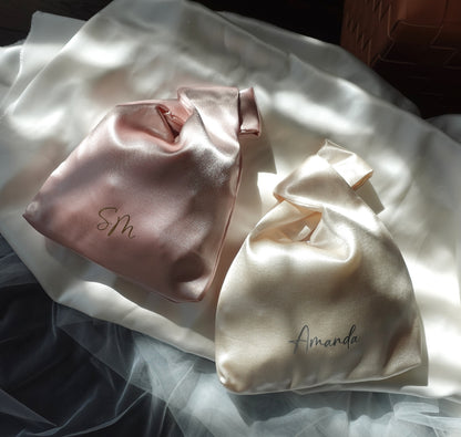 Personalized Mini Silk Stain Knot Bag