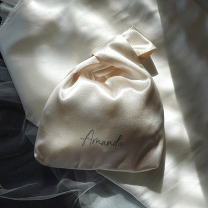 Personalized Mini Silk Stain Knot Bag