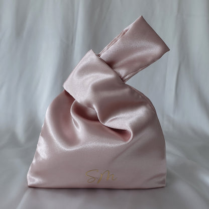 Personalized Mini Silk Stain Knot Bag