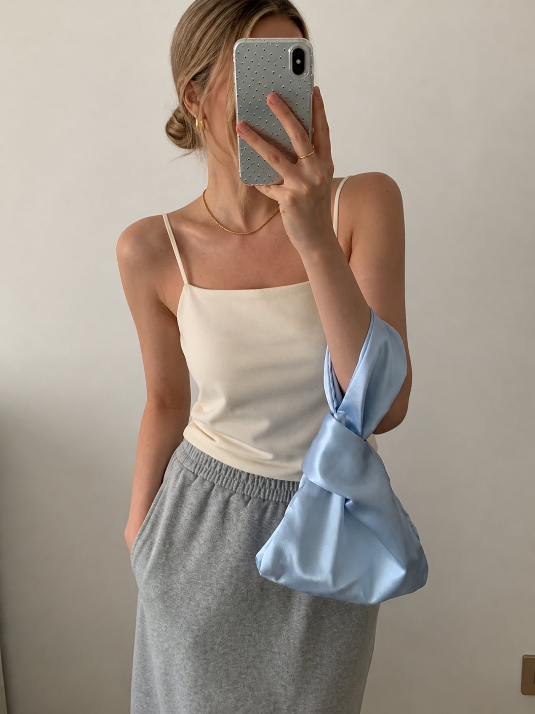 Personalized Mini Silk Stain Knot Bag