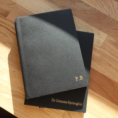 Personalized Notebook with Name, Minimalist, PU Leather Journal