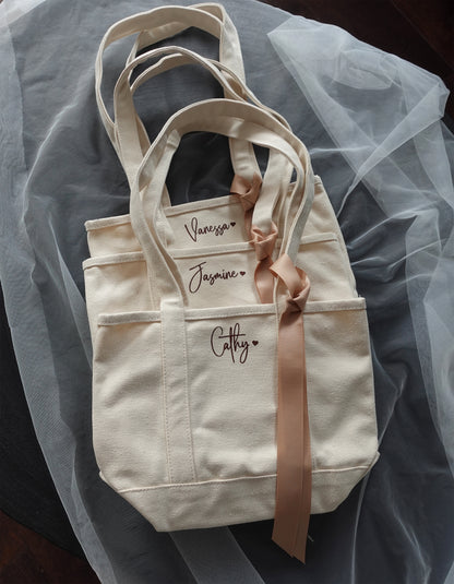 Personalized Mini Canvas Tote Bag, Shoulder Bag