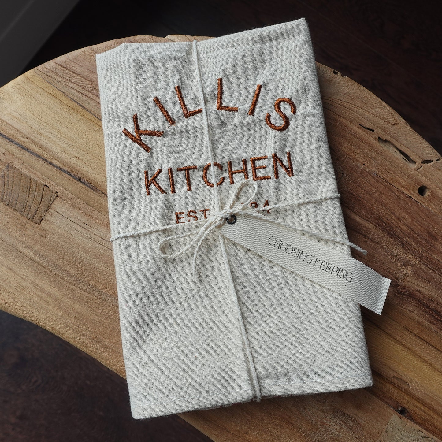 Personalized Embroidery Kitchen Tea Towel