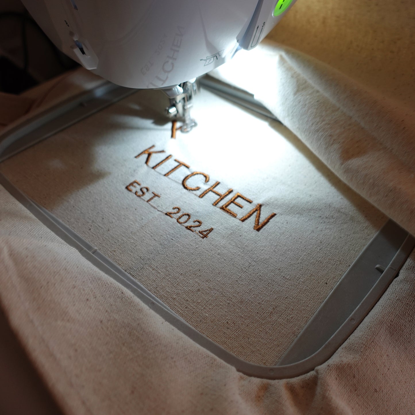Personalized Embroidery Kitchen Tea Towel
