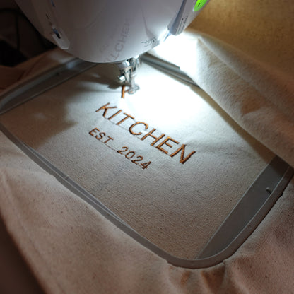 Personalized Embroidery Kitchen Tea Towel