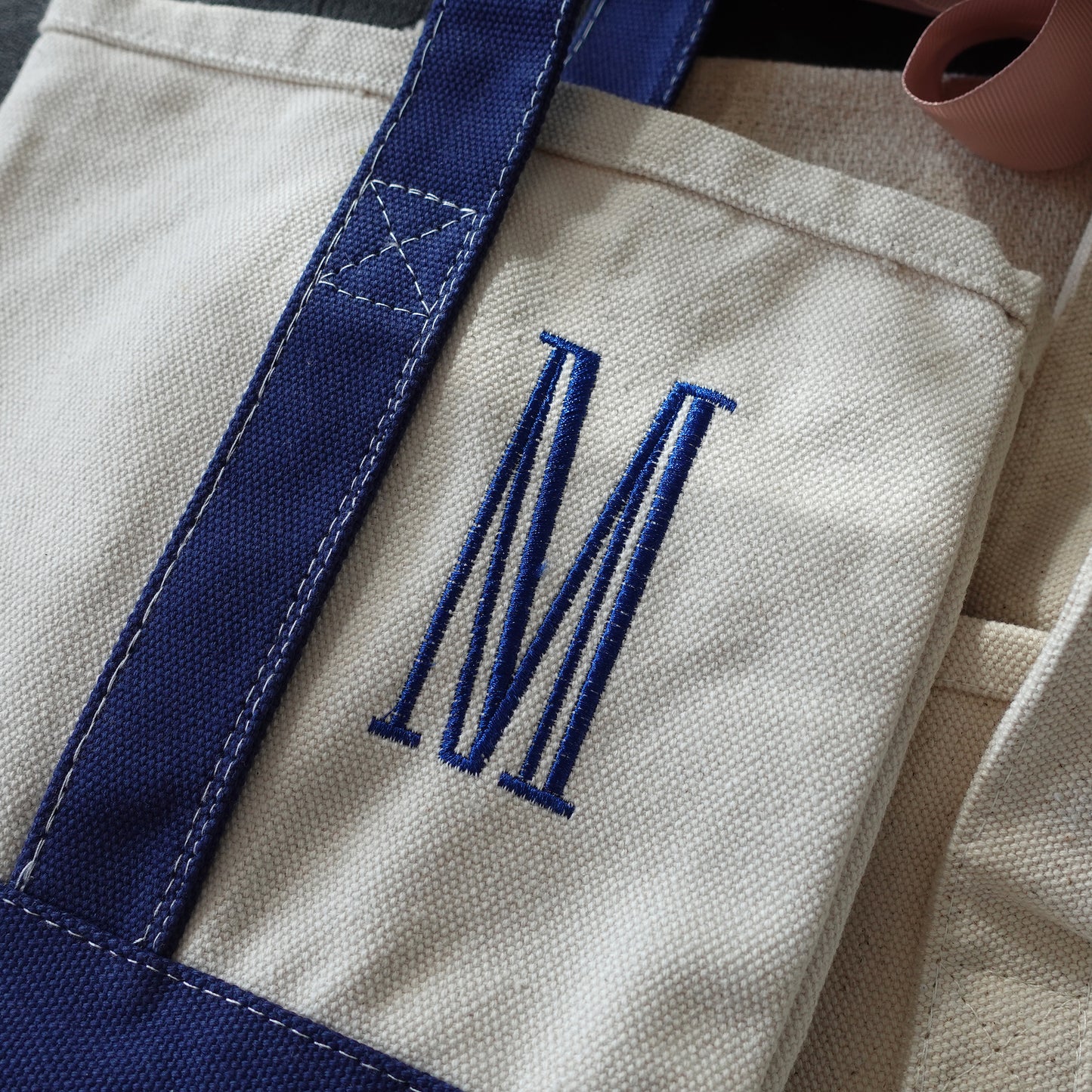 Custom Monogram Canvas Wine Tote