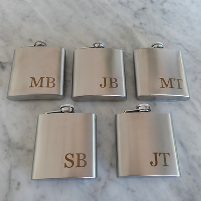 Personalised Hip Flask, 6oz, 304 Stainless Steel