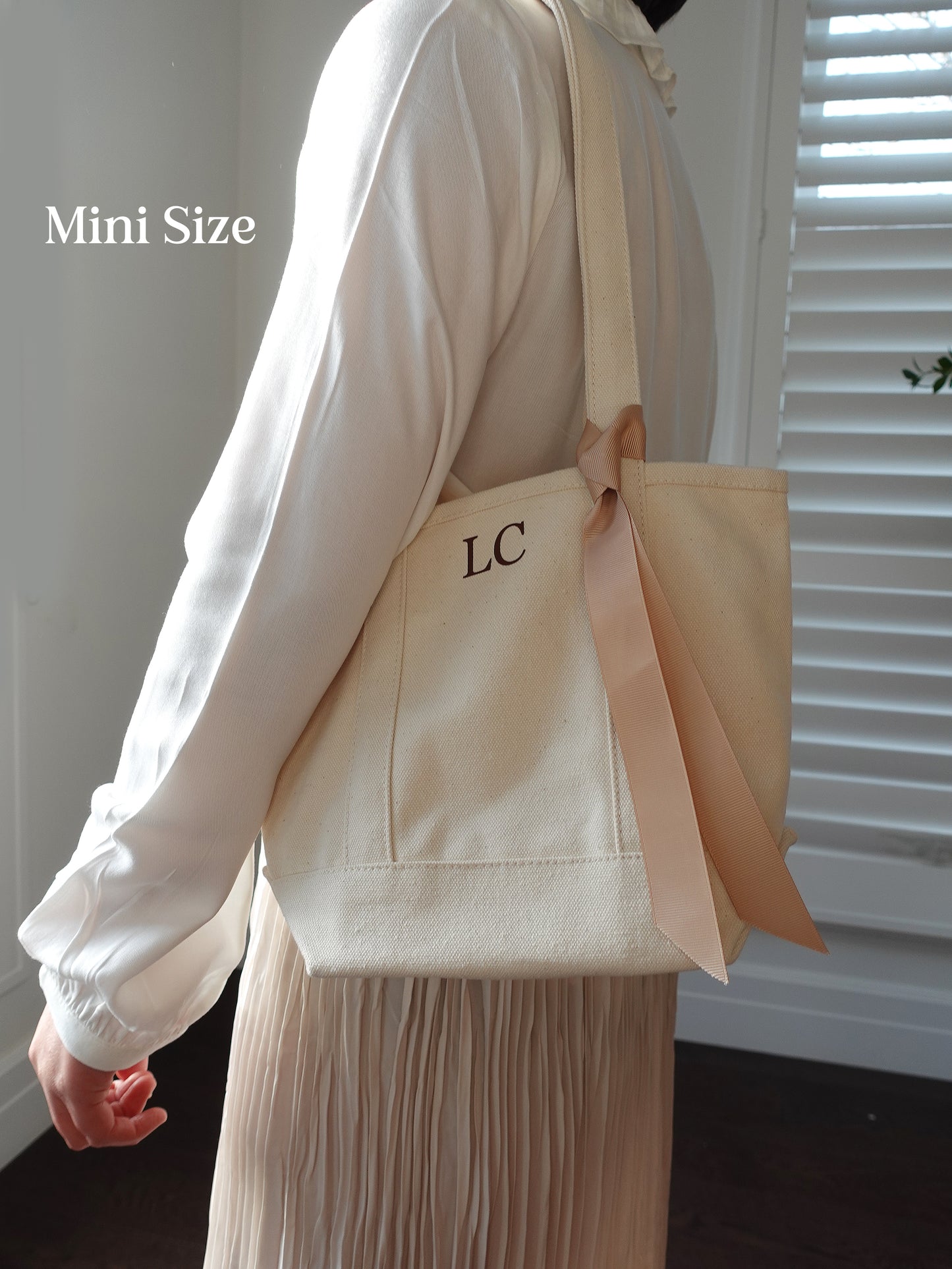 Personalized Mini Canvas Tote Bag, Shoulder Bag