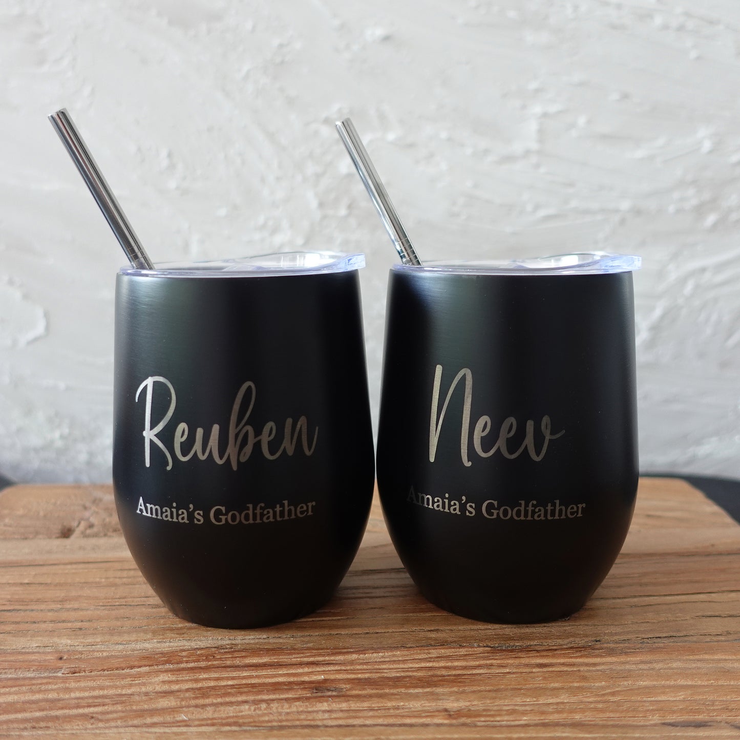 Personalised Wine Tumbler, Laser Engraved Name / LOGO/ Text/ Your Design