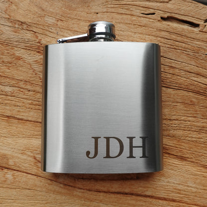 Personalised Hip Flask, 6oz, 304 Stainless Steel