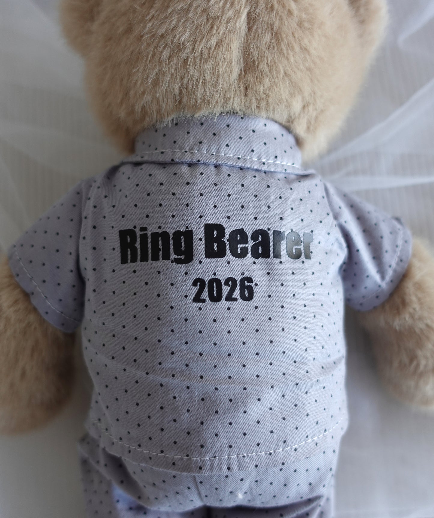 Personalised Pyjama Teddy Bear Plush, Custom Name Gift for Boy