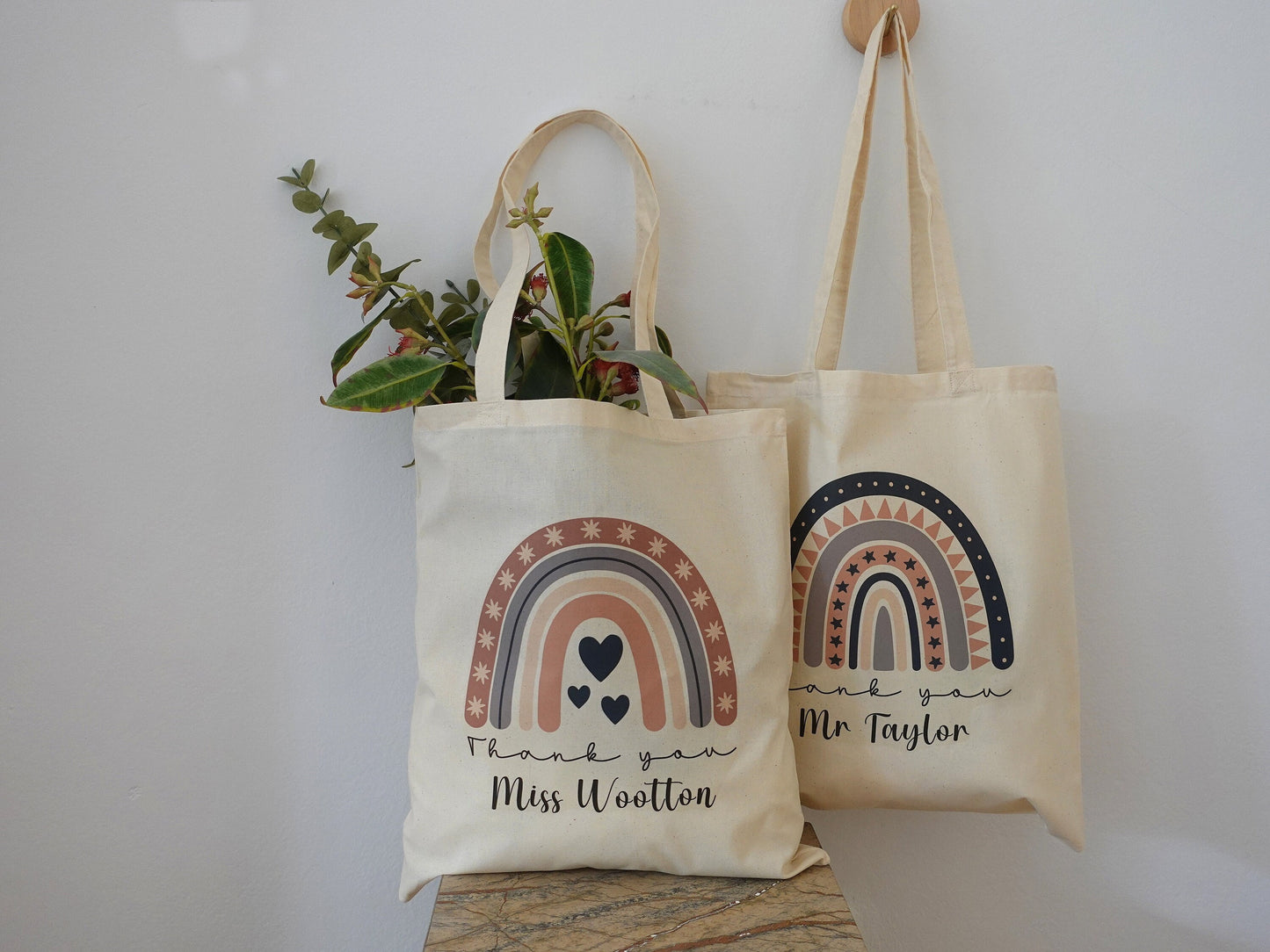 Personalised Teacher gift, Custom Cotton Tote Bag