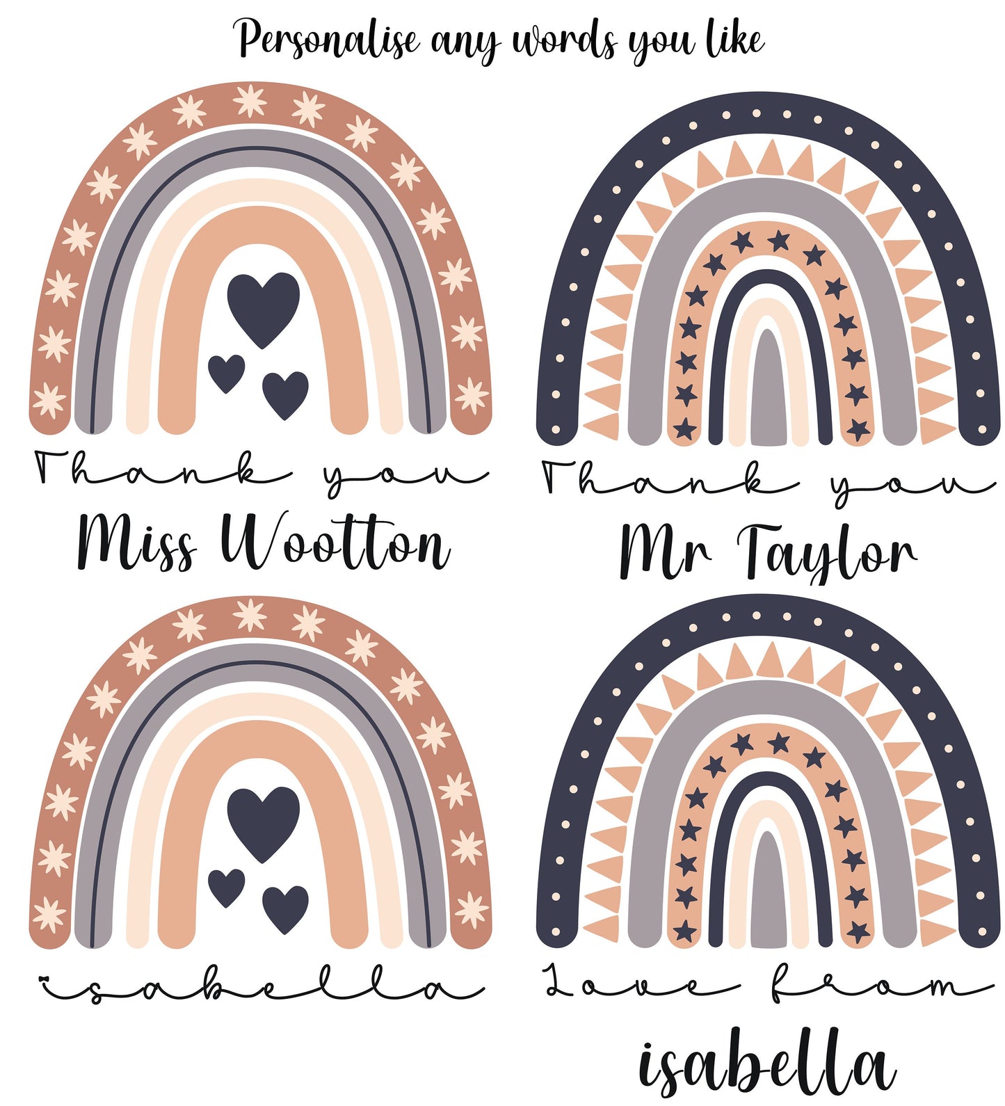 Personalised Teacher gift, Custom Cotton Tote Bag