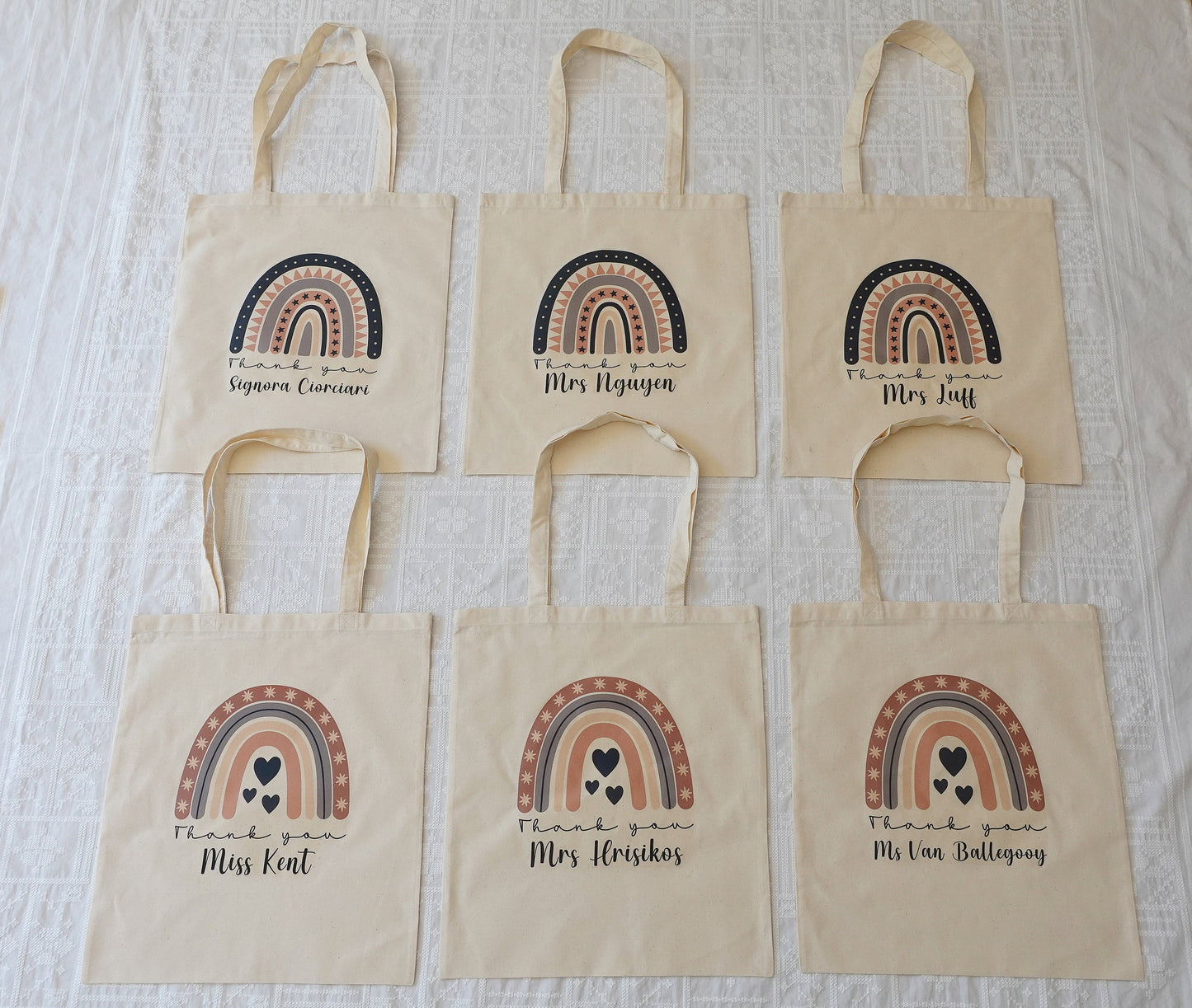 Personalised Teacher gift, Custom Cotton Tote Bag