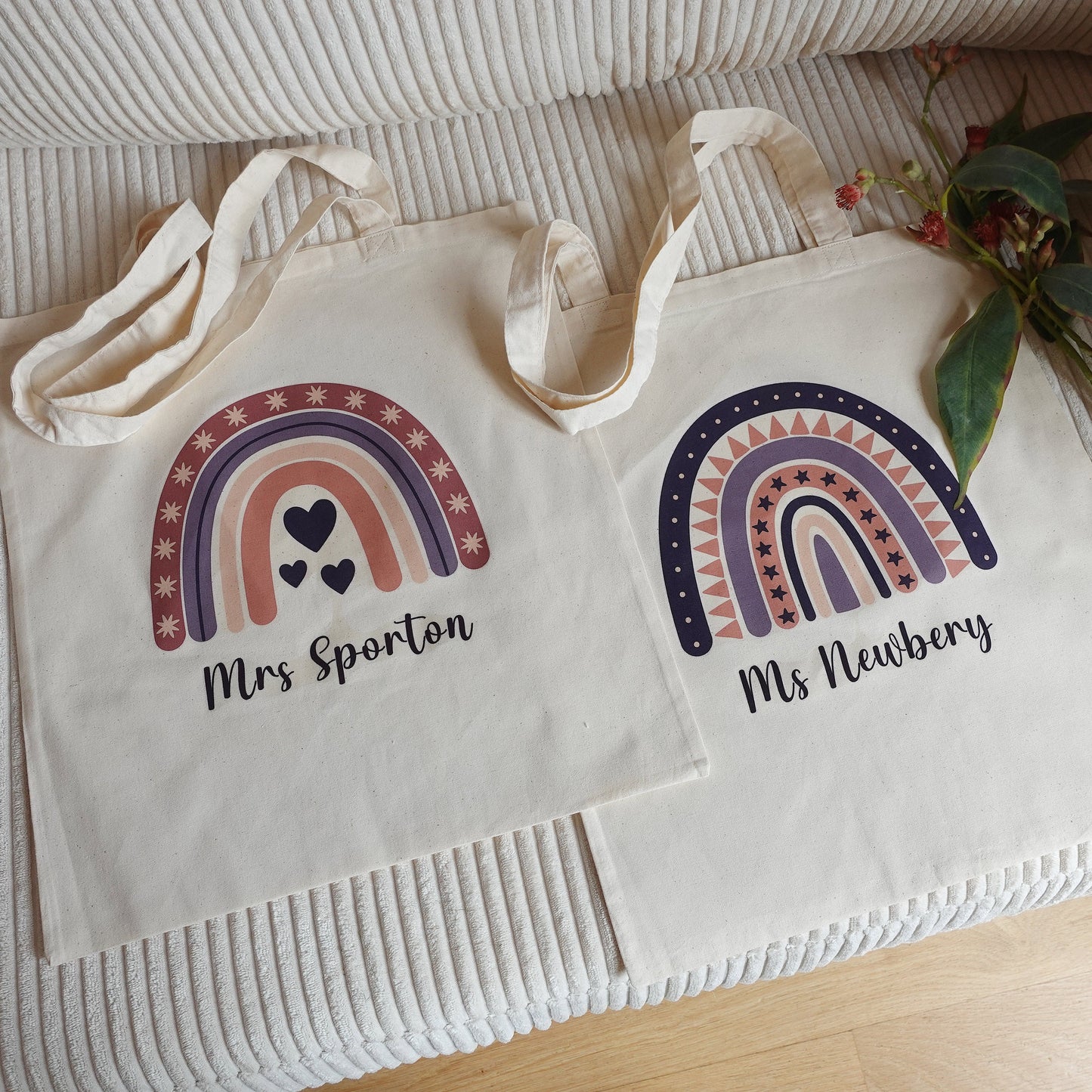 Personalised Teacher gift, Custom Cotton Tote Bag