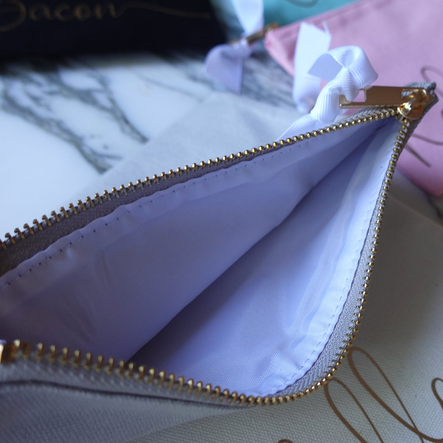 Personalized Cotton  Makeup Bag
