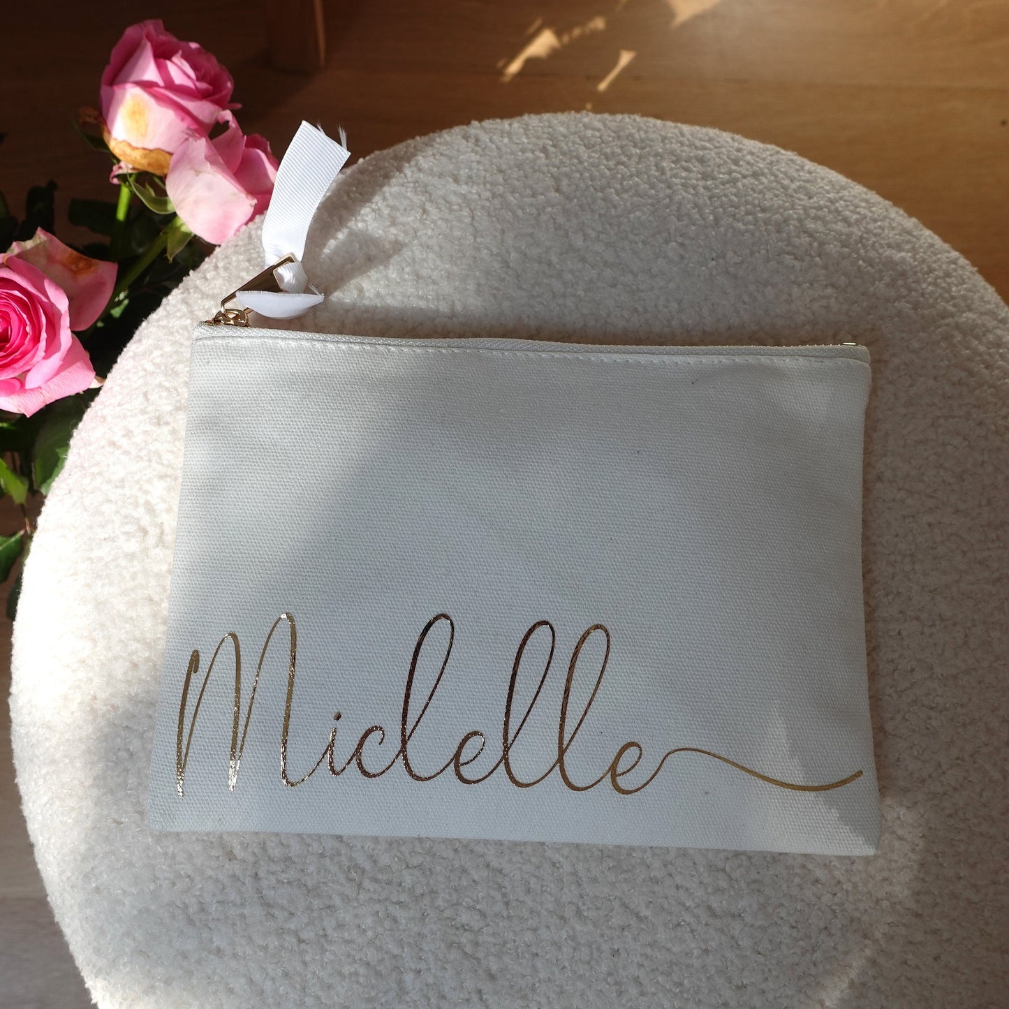 Personalized Cotton  Makeup Bag