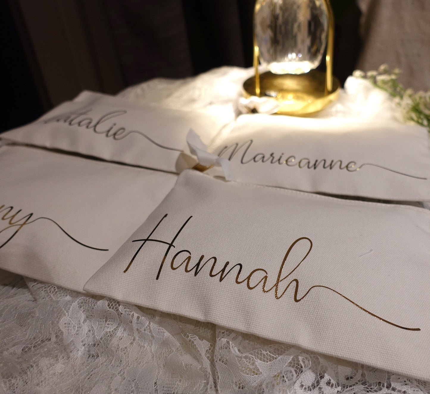 Personalized Cotton  Makeup Bag