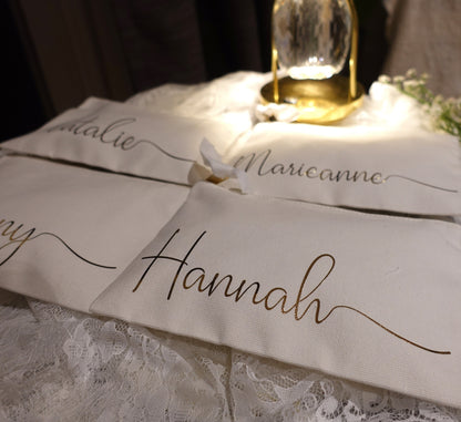 Personalized Cotton  Makeup Bag