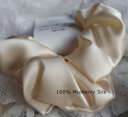 Silk Hair Skinny Scrunchie, 100% Mulberry Silk  Hair Scrunchies , Bridesmaid Gifts,  Bachelorette Party Gifts , Bridesmaid Proposal, Wedding