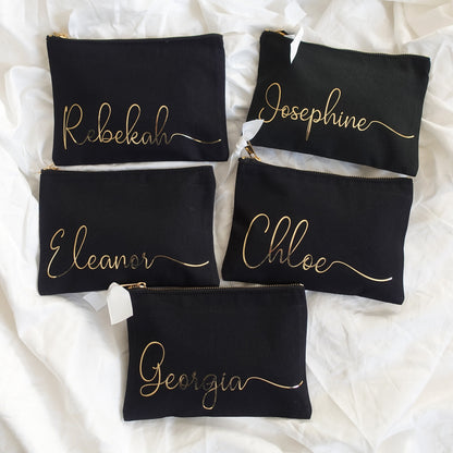 Personalized Cotton  Makeup Bag