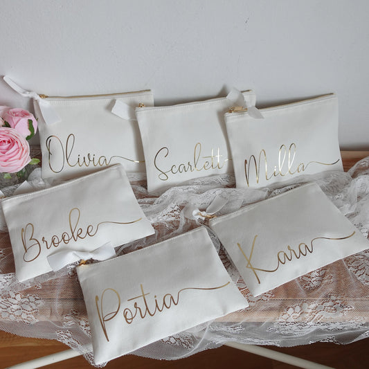 Personalized Cotton  Makeup Bag