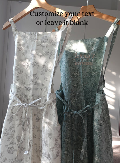 Personalized Embroidered Floral Apron Dress