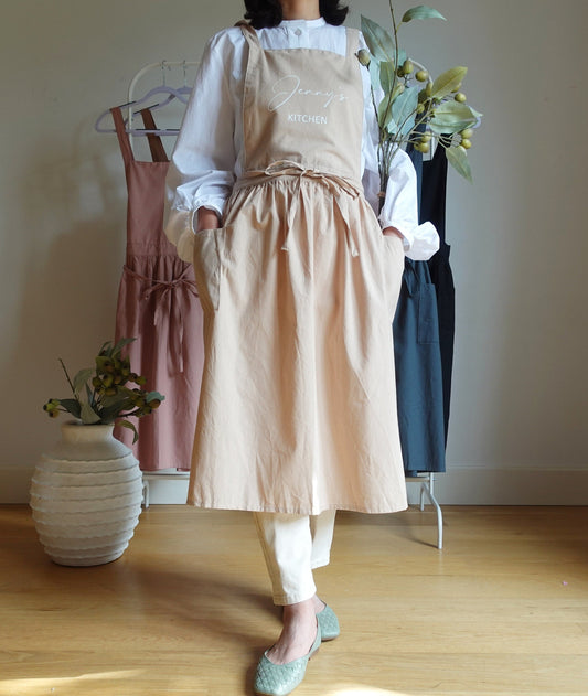 Personalized Apron Dress with Pockets