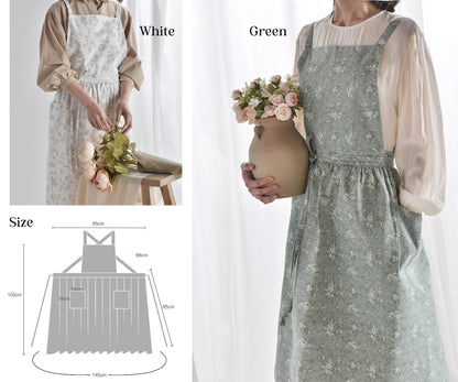 Personalized Embroidered Floral Apron Dress