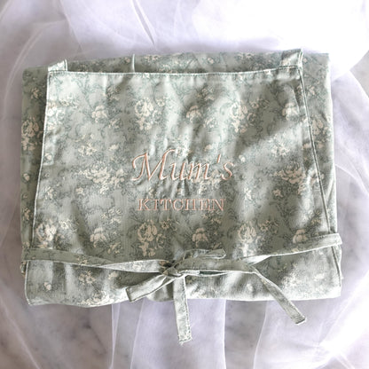 Personalized Embroidered Floral Apron Dress