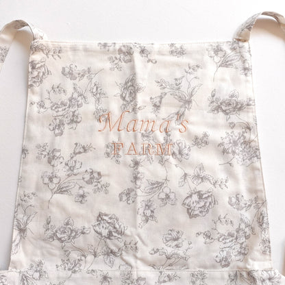 Personalized Embroidered Floral Apron Dress