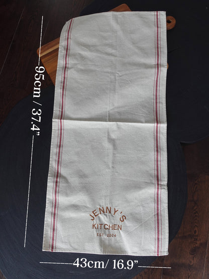 Personalized Embroidery Kitchen Tea Towel