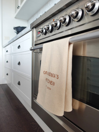 Personalized Embroidery Tea Towel