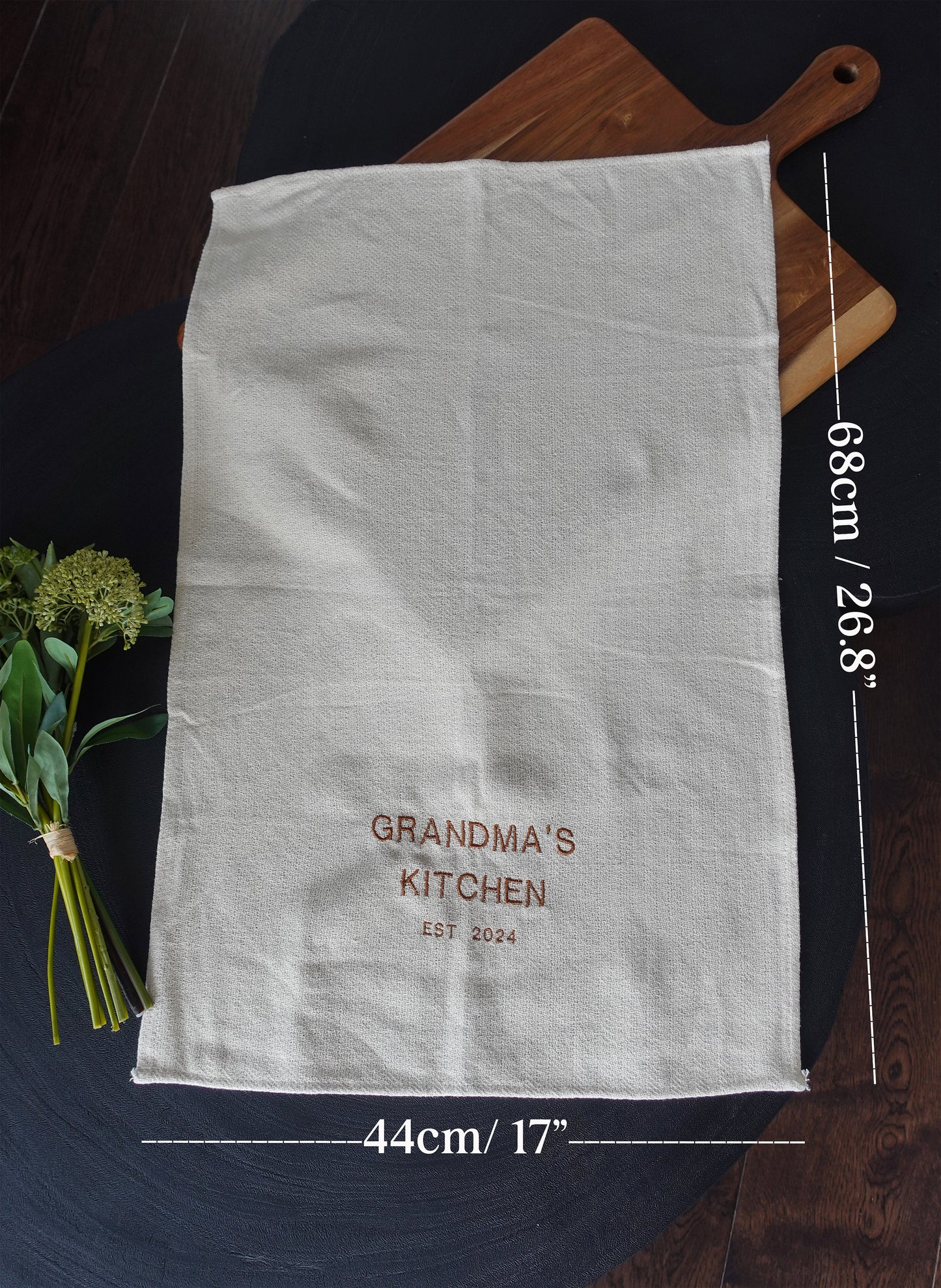 Personalized Embroidery Tea Towel