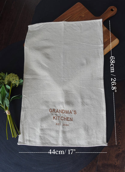 Personalized Embroidery Tea Towel