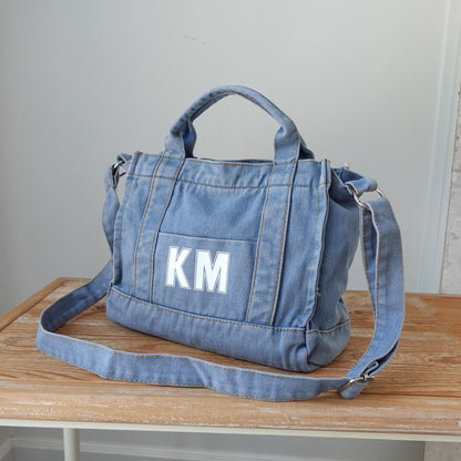 Personalized Denim Tote Bag