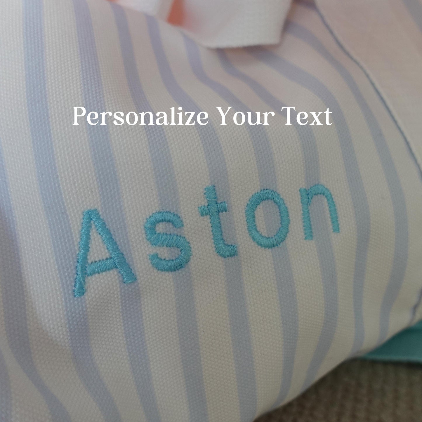 Personalized Kids Striped Duffel Bag