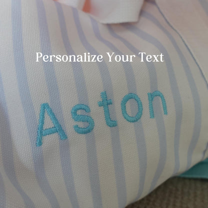 Personalized Kids Striped Duffel Bag