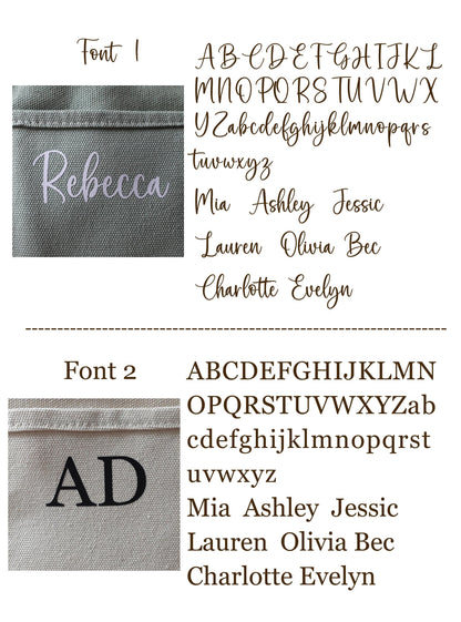 Personalized Canvas Tote Bag, Fits A4