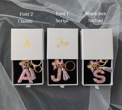 Custom Handmade Resin Letter Keychain