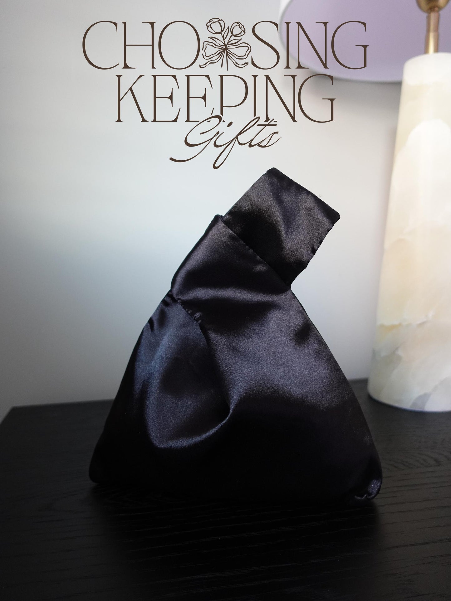Personalized Mini Silk Knot Bag