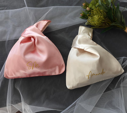 Personalized Mini Silk Knot Bag