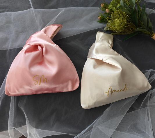 Personalized Mini Silk Knot Bag