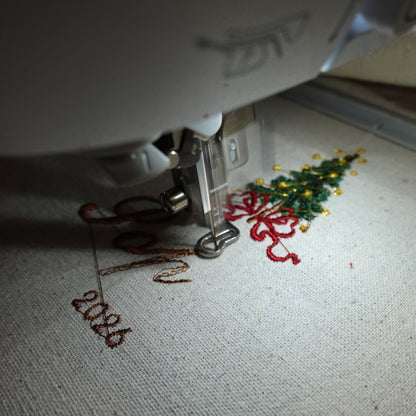 Personalized Embroidery Christmas Tea Towel