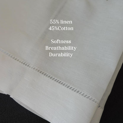 Personalized Linen Cotton Hand Towel,  Embroidered Tea Towel