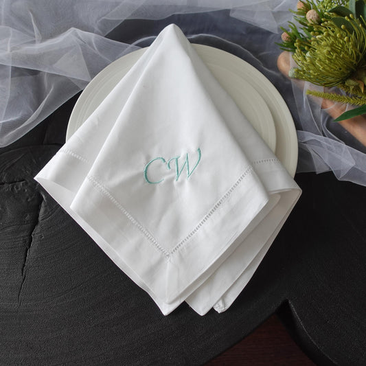 20x20" Monogram Embroidered Wedding Napkin