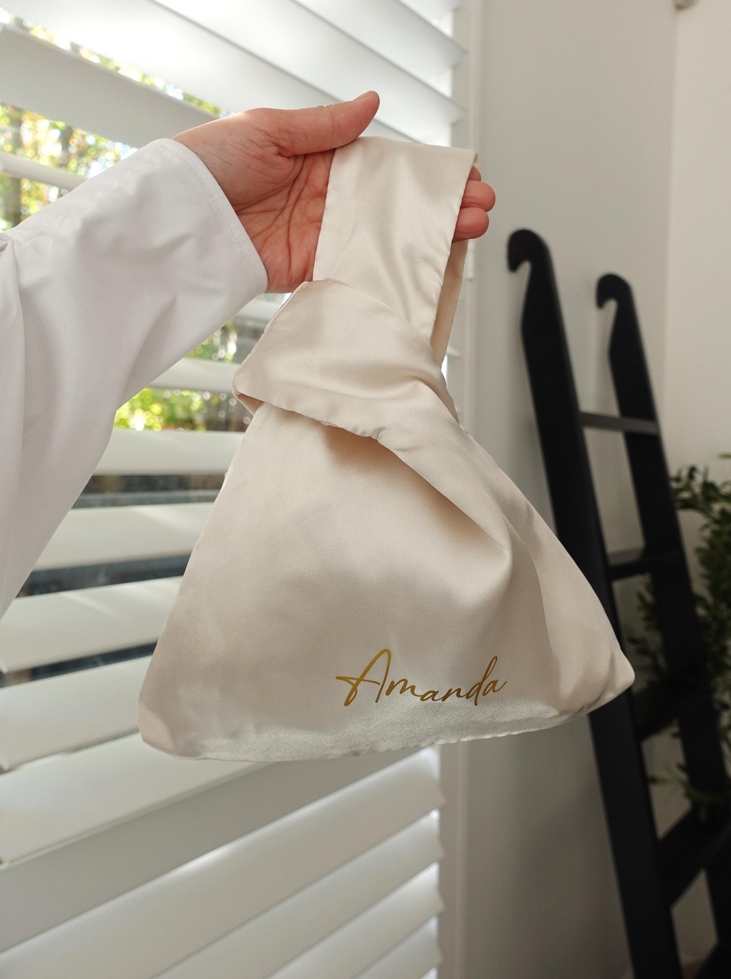 Personalized Mini Silk Knot Bag
