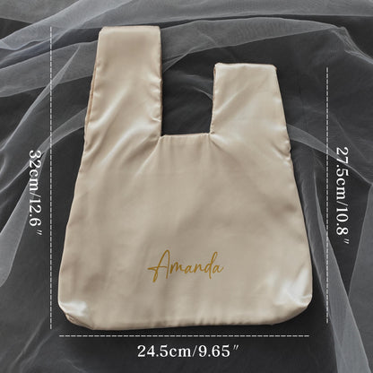Personalized Mini Silk Knot Bag